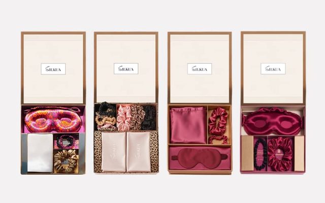 Luxury Silk Pillowcase Gift Set with Eye Mask and Scrunchie